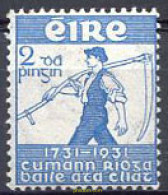 164346 HINGED IRLANDA 1931 200 ANIVERSARIO DE LA SOCIEDAD REAL DE DUBLIN - Nuevos