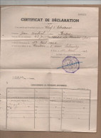 Auch (32) Certificat   De Déclaration , 1943  (PPP41388) - Documents