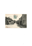 C P A  ANIMEE DE VILLAINES LA JUHEL  RUE NEUVE ST GEORGES ET L'HOTEL DE VILLE CIRCULEE 1907 - Villaines La Juhel