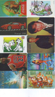 Thematic Phonecards 10 Different  DISNEY - JORDAN - FERRARI - ELVIS PRESLEY - COCA COLA - VAN DAMME   (10) - Personnages