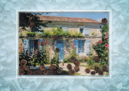 MAISON TYPIQUE FLEURIE DE ROSES TREMIERES AVEC DES GRAINES A PLANTER COULEUR REF 7278 - A Systèmes