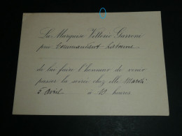 Archives Roger Labonne 1er Commandant LVF, Carton D'invitation à Une Soirée, Marquise Vittorio Garroni - Documents