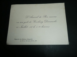 Archives Roger Labonne 1er Commandant LVF, Carton D'invitation Yali De Yénikeuy, Amiral De Bon, Dolma-Bagtché - Documents
