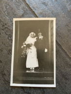 Photocarte Mariage 1935 Haut De Forme - Noces