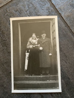 Photocarte Mariage 1935 Chapeau Melon Saint Valentin - Noces