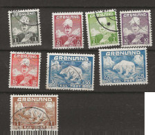 1938 USED Greenland Mi 1-7, 26-27 - Gebruikt