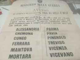1870 MINISTERO DELLA GUERRA - Documents