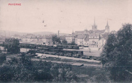 Payerne VD, Chemin De Fer, Gare Et Train (23.10.1907) - Payerne