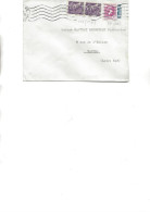 LETTRE AFFRANCHIE N°548 X 2 +N° 635 OBLITEREE  LIGNES ONDULEES  -CAD PARIS 1945 - 1921-1960: Periodo Moderno