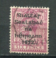 24911 IRLANDE N°9° 6p. Lilas Timbre De Grande-Bretagne De 1912-22 Surchargé  1922   TB - Usati