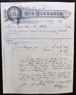 FATTURA STROHMANUFACTUR RUD. HEGNAUER AARAU ANNO 1889 SVIZZERA - Suiza
