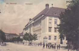 CPA WIENER NEUSTADT- GYMNASIUM, SCHOOL, PEOPLE IN VINTAGE CLOTHES, CENSORED WW1 - Wiener Neustadt