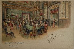 Monaco // Monte Carlo Litho Salle De Jeu (Casino - Gambling) Ca 1900 - Casino