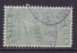 GB Fiscal/ Revenue Stamp. Foreign Bill 3/ - Green  Perf 14 Barefoot 92 - Fiscales