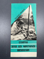 Ancienne Brochure Dépliant Touristique Camping Dans Les Montagnes Bieszczady Pologne - Tourism Brochures