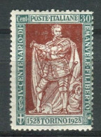 REGNO 1928 EMANUELE FILIBERTO 30 C. DENT. 13 3/4 ** MNH - Ungebraucht