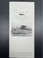 Ancienne Brochure Présentation Du YACHT ARVI Grèce Greece Luxurious Boat - Cuadernillos Turísticos