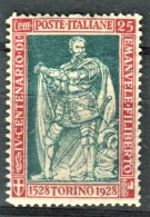 REGNO 1928 EMANUELE FILIBERTO 25 C. DENT. 13 3/4 ** MNH - Neufs