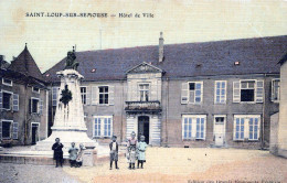 70 / SAINT LOUP SUR SEMOUSE / HOTEL DE VILLE / TRES BELLE CARTE TISSEE COLORISEE - Saint-Loup-sur-Semouse