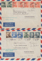 1948 - TCHECOSLOVAQUIE - 2 ENVELOPPES Par AVION De PRAGUE => SEVRES (SEINE ET OISE) - Lettres & Documents