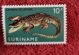 SURINAM, Reptile, Reptiles, Crocodile., Crocodiles Yvert N° 496/98 Neuf Sans Charnière. MNH ** - Altri & Non Classificati
