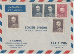 1948 - TCHECOSLOVAQUIE - ENVELOPPE COMMERCIALE Par AVION De PRAGUE => PARIS - Cartas & Documentos