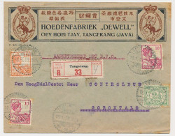 Registered Cover Tangerang Netherlands Indies 1922 - Hoedenfabriek DEWELL - Indes Néerlandaises