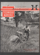 (machines Agricoles) Revue LA TECHNIQUE AGRICOLE  N°80 Mai 1954    (CAT5182) - Jardinería
