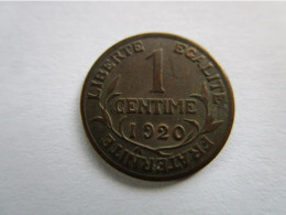 France Pièce De 1 Centime De 1920 - 1 Centime