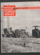 (machines Agricoles) Revue LA TECHNIQUE AGRICOLE  N°45 Juin 1951      (CAT5189) - Giardinaggio