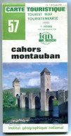 IGN - Série Verte - 1:100000 - N°57 - Cahors - Montauban - 1980  édition 3 - Cartes Topographiques