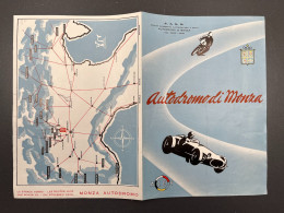 Ancien Dépliant Touristique AUTODROMO DI MONZA 1955 - Toeristische Brochures