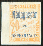 R2141/64 - 1896 - COLONIES FRANÇAISES - MADAGASCAR - TIMBRE TAXE - N°3 BdF Oblitéré - Timbres-taxe