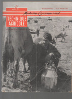 (machines Agricoles) Revue LA TECHNIQUE AGRICOLE  N°53 FEVRIER 1952    (CAT5193) - Giardinaggio