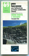 IGN - Série Verte - 1:100000 - N°69 - Pau - Bayonne - 1996  édition 8 - Cartes Topographiques