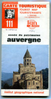 IGN - Carte Touristique - 1:250000 - N°111 -  Auvergne - 1980  édition 8 - Cartes Topographiques