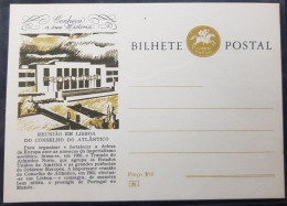 Portugal Postal Stationery Card 50 Escudos Series Know Your History Meeting In Lisbon Of The Atlantic Council Unused - Postal Stationery