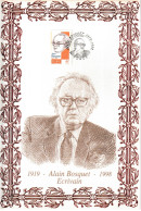 Rare (695/700) " ALAIN BOSQUET " Sur Encart 1er Jour N°té / Soie  Edit° A.M.I.S. De 2002 N° YT 3462. Parf état. FDC - Ecrivains