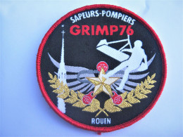 COLLECTION POMPIERS SDIS /GRIMP DE ROUEN 76 SCRATCH AU DOS 80MM - Firemen