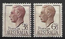 AUSTRALIE   -   Roi George VI.  2 Valeurs  * - Nuevos