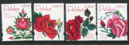 POLAND 2005 Embroidery: Roses MNH / **.  Michel 4195-98 - Unused Stamps