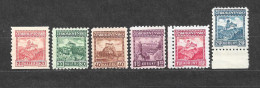 Czechoslovakia 1927 MNH ** Mi 257-262 Sc 123, 126-127, 132, 133, 135 Castles, Landscapes And Cities. Tschechoslowakei. - Nuevos
