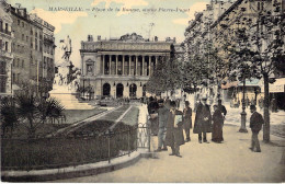 FRANCE - 13 - MARSEILLE - Place De La Bourse - Statue Pierre Puget - Carte Postale Ancienne - Non Classés