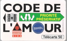 CARTE-PUBLIC-50U-05/98-F872-SC7-CODE DE L AMOUR-N° Etroit-C85124436-UTILISE-TBE - 1998