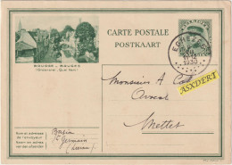 Briefkaart - Carte Postale  1930 Entier Postal (35c.)Obl. Eghezee Vers Mettet / Bruges - 1931-1934 Képi