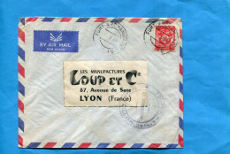 TCHAD-lettre F M   Pour France -cad 1959 -Fort Archamault +cachet70° RI Marine-stamp FM 12 - Storia Postale