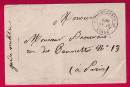 PARIS GARDE MOBILE BD BEAUMARCHAIS 15 OCTOBRE 1870 POUR PARIS LETTRE COVER - Guerre De 1870