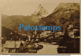 203197 SWITZERLAND ZERMATT VIEW PARTIAL POSTAL POSTCARD - Matt