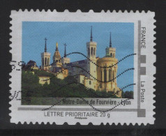 Timbre Personnalise Oblitere - Lettre Prioritaire 20g - Notre Dame De Fourviere - Lyon - Used Stamps