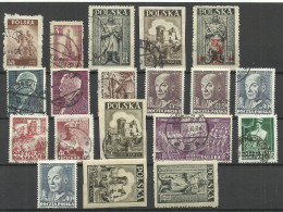 POLEN Poland - Small Lot Of 19 Stamps, Mostly Used - Other & Unclassified